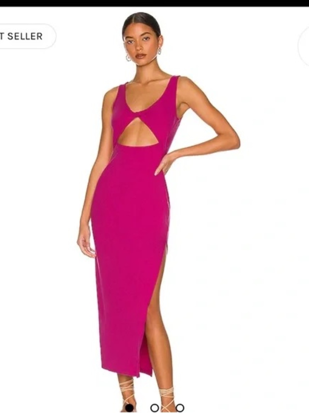 l*space Nico Midi Dress in Bougainevillea Pink - Picture 2 of 14